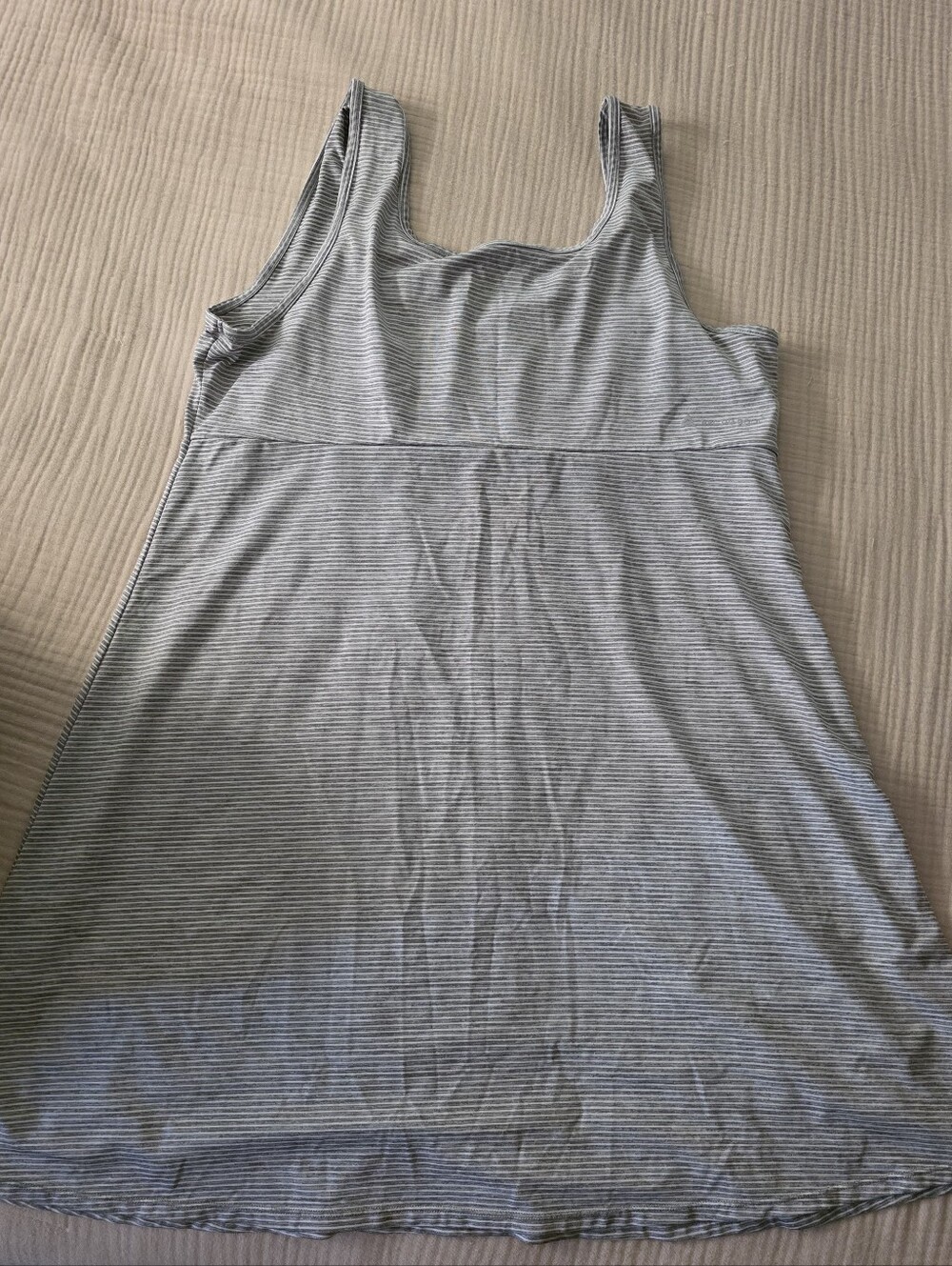 Gray Striped Women's Tank Dress